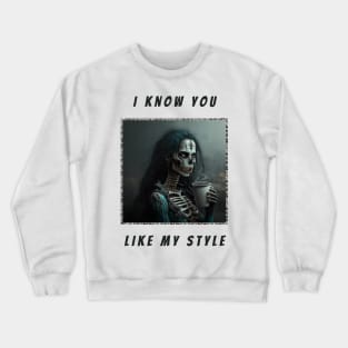 skeleton Coffee humor Crewneck Sweatshirt